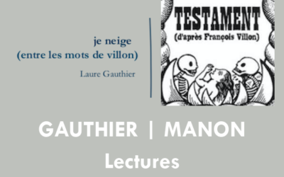 14.09 Lecture MANON / GAUTHIER